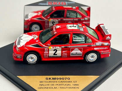 1:43 VITESSE SKM99070 Mitsubishi Carisma GT PORTUGAL Rally 1999 #2 M. Gronholm T. Rautiainen model car