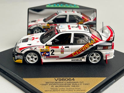 1:43 VITESSE V98064 Mitsubishi Carisma GT TAP PORTUGAL Rally 1997 #2 R. Burns R. Reid model car