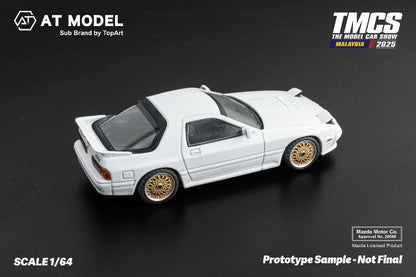 AT64005 AT MODEL 1:64 Mazda RX7 FC3S infini White / Gold Wheel