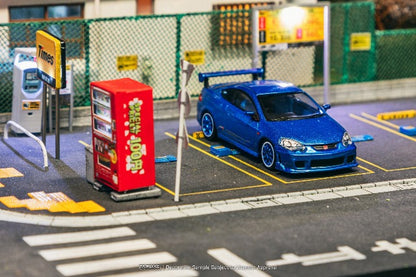 T64R-TL022-BL Tarmac Works 1:64 Honda Integra TYPE R DC5 Custom Blue Metallic modelk car