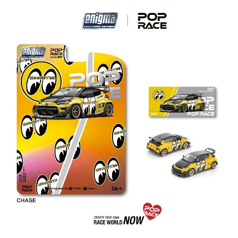 [ Pre-order ] PRE017 POP RACE x Enigma 1:64 Toyota Pandem Yaris Mooneyes Chase Color