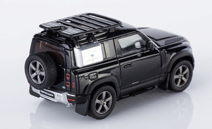 0001-01 AR Box Almost Real Model 1:64 Land Rover DEFENDER 90 (Santorini Black)