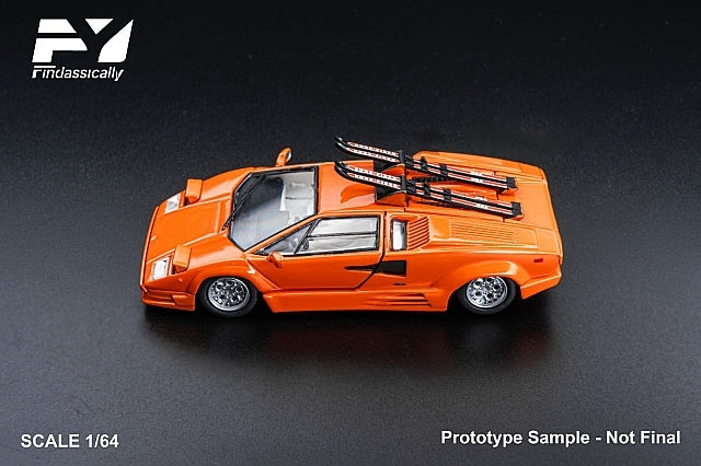 [ Pre-order ] FY64097 Finclassically 1:64 Countach LP5000 Orange Sled Edition