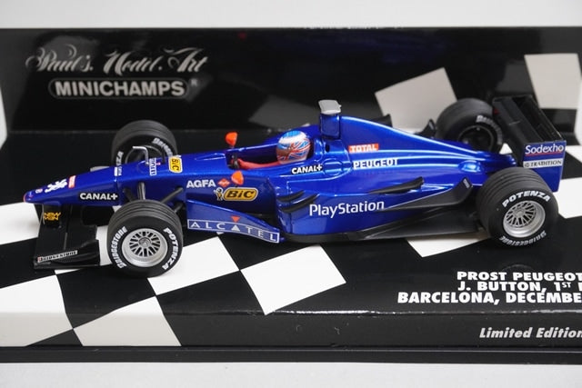 1:43 MINICHAMPS 400990119 Prost Peugeot AP02 F1 Barcelona 1999 J.Button model car