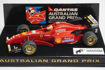 1:43 MINICHAMPS 433960002 Qantas Ferrari F310 Australian GP 1997 #2 E. Irvine model car