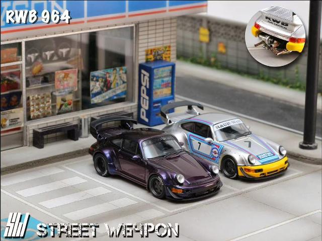 [ Pre-order ] SW Street Weapon 1:64 RWB 964 Wide-Body Modified Modified Chameleon Purple
