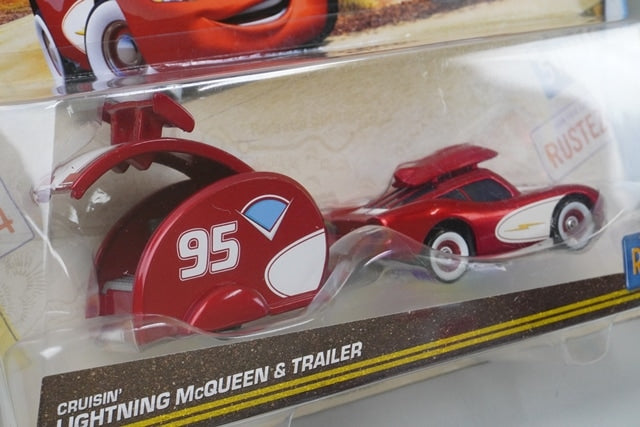 Mattel DPP51 Cars Lightning McQueen and Trailer 2-Car Set Blister Pack model car