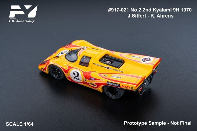 [ Pre-order ] FY64098 Finclassically 1:64 917K #2 Yellow 2nd Kyalami 9H 1970 J.Siffert K.Ahrens