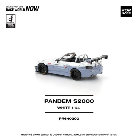 [ Pre-order ] PR640300 POP RACE 1:64 Pandem S2000 White