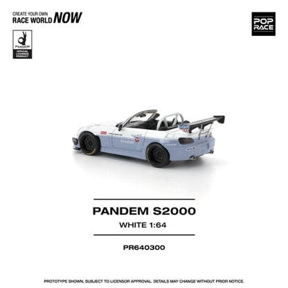 [ Pre-order ] PR640300 POP RACE 1:64 Pandem S2000 White