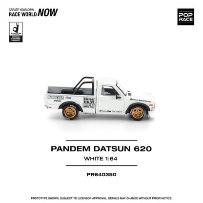 [ Pre-order ] PR640350 POP RACE 1:64 Pandem Datsun 620 White