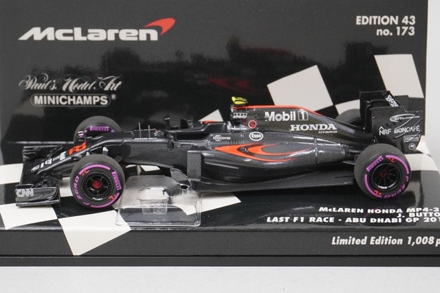 1:43 MINICHAMPS 530164022 McLaren Honda MP4-31 2016 #22 model car