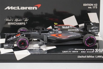 1:43 MINICHAMPS 530164022 McLaren Honda MP4-31 2016 #22 model car