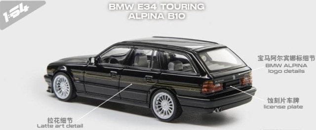 Mortal 1:64 BMW E34 ALPINA B10 TOURING Pearl Black model car