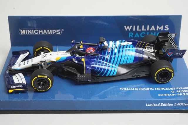 1:43 MINICHAMPS 417210163 Williams Racing Mercedes Bahrain GP 2021 #63 model car