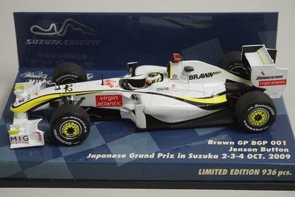 1:43 MINICHAMPS 403090822 Suzuka Circuit Custom Brown GP Japanese GP Suzuka 2009 #22 model car