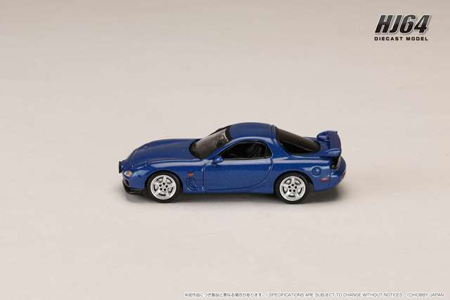 [ Pre-order ] HJ647007BBL Hobby Japan 1:64 Mazda RX-7 (FD3S) TYPE R Bathurst with engine display model Innocent Blue Mica