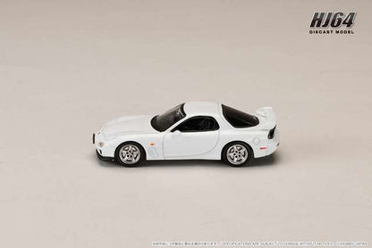 HJ647007BW Hobby Japan 1:64 Mazda RX-7 (FD3S) TYPE R Bathurst with Engine Display Model, Pure White