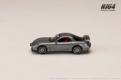 [ Pre-order ] HJ646007GM Hobby Japan 1:64 Mazda RX-7 (FD3S) SPIRIT R TYPE A with engine display model, titanium gray metallic