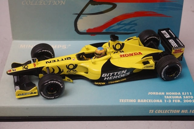 1:43 MINICHAMPS 518024399 Jordan Honda EJ11 Barcelona Test 2002 model car