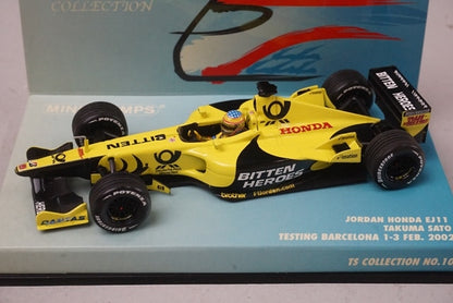 1:43 MINICHAMPS 518024399 Jordan Honda EJ11 Barcelona Test 2002 model car
