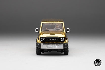 DTGSPC8 GCD Gaincorp Products 1:64 Toyota Land Cruiser 70 Arab Specification Gold Edition DiecastTalk Special Order