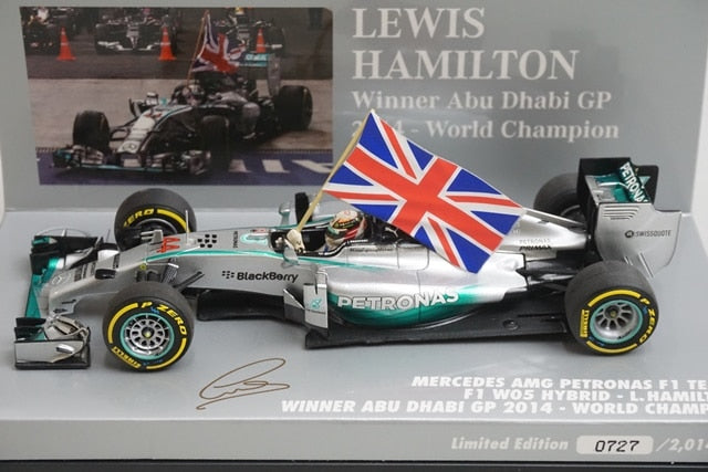 1:43 MINICHAMPS 410140544 Mercedes-AMG Petronas W05 Hybrid Abu Dhabi GP 2014 #44 model car