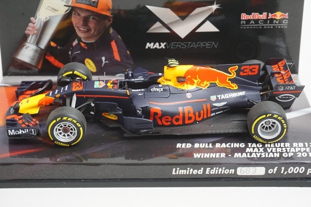 1:43 MINICHAMPS 447171533 Red Bull Racing TAG Heuer RB13 Malaysian GP 2017 #33 model car