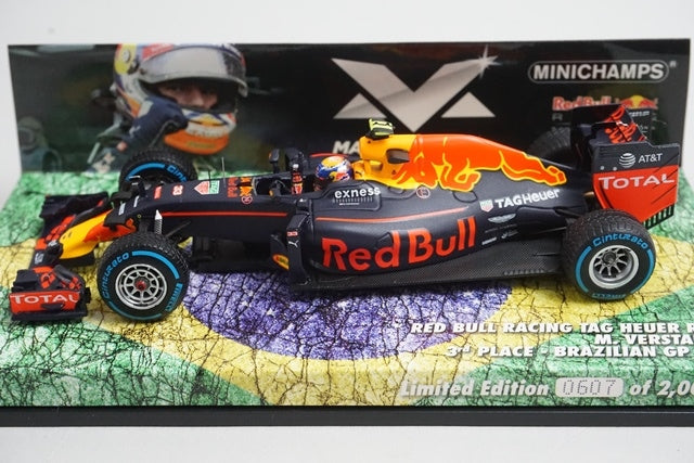 1:43 MINICHAMPS 447161233 Red Bull Racing TAG Heuer RB12 Brazilian GP 2016 #33 model car
