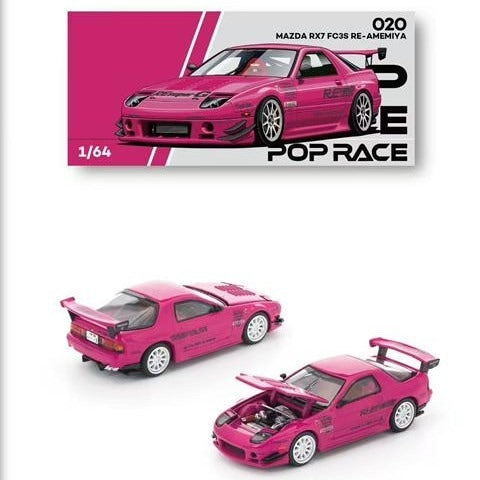 [ Pre-order ] PRE020 Enigma x POP RACE 1:64 Mazda Amemiya MAZDA RX7 FC3S RE-AMEMIYA pink (possible chase car)
