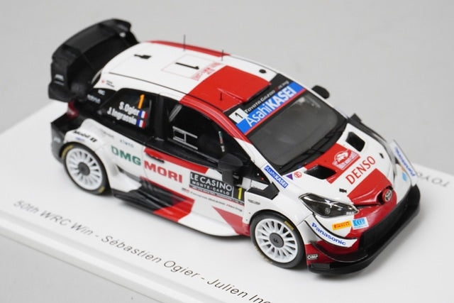 1:43 SPARK S6582 Toyota Yaris WRC Monte Carlo Rally 2021 #1 S. Ogier / J. Ingrassia model car