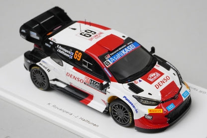 1:43 SPARK S6720 Toyota GR Yaris Rally 1 Hybrid Gazoo Racing WRT 2nd 2023 #69 K.Rovanper / J.Haluttunen model car