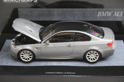 1:43 MINICHAMPS 436026321 BMW M3 (E92) 2008 Matte Grey model car