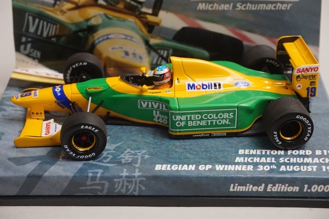 1:43 MINICHAMPS 447920019 Benetton Ford B192 Belgian Grand Prix 1992 #19 model car