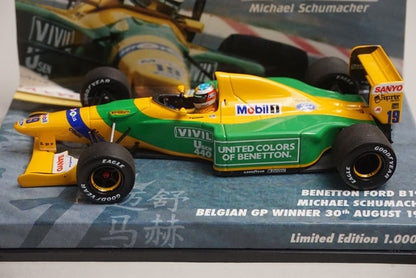 1:43 MINICHAMPS 447920019 Benetton Ford B192 Belgian Grand Prix 1992 #19 model car
