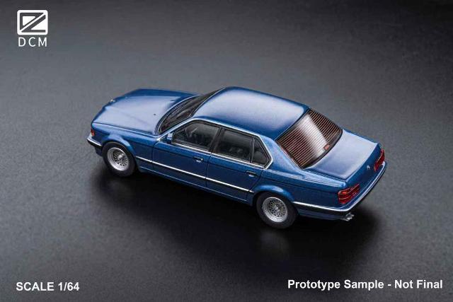 [ Pre-order ] DCM 1:64 BMW E32 7 Series Sedan Alpina Blue