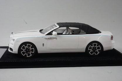 HHJL230702DB HH model 1:18 scale RR Rolls Royce Dawn Black Badge convertible Pearl White model car