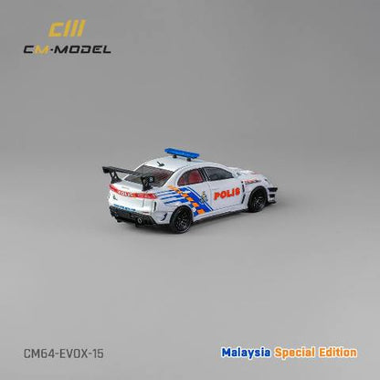 CM64-EVOX-15 CM-MODEL 1:64 Mitsubishi Lancer Evo X Malaysian Police Car model car