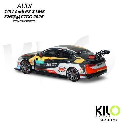 [ Pre-order ] KLW0024-4 KILOworks 1:64 Audi RS 3 LMS 326 Team CTCC 2025