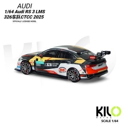 [ Pre-order ] KLW0024-4 KILOworks 1:64 Audi RS 3 LMS 326 Team CTCC 2025
