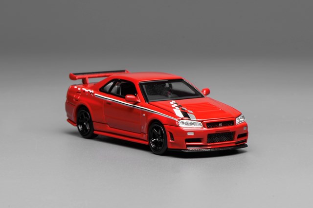 [ Pre-order ] M63420 MOTORHELIX 1:64 Scale Nissan Skyline GT-R (R34) Nismo Customized Red