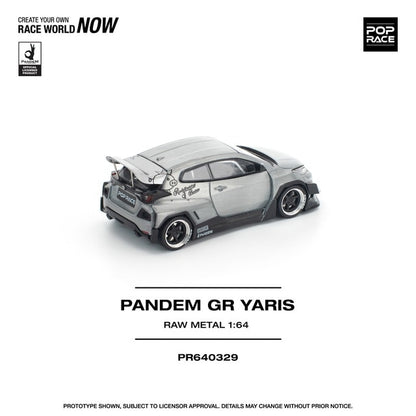 [ Pre-order ] PR640329 POP RACE 1:64 PANDEM GR YARIS RAW METAL Pandem GR Yaris RAW Finish