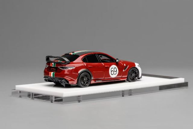 MH64009RI MOTORHELIX 1:64 Alfa Romeo Giulia GTAm Red Two-Tone model car