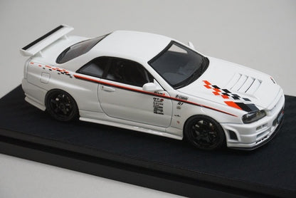 1:43 HPI 8379 Mirage Nissan Nismo R34 GT-R R-tune White model car