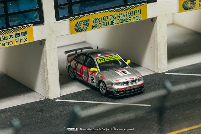 [ Pre-order ] T64-077-96MGP03 Tarmac Works 1:64 Scale Audi A4 Quattro Macau Guia Race 1996 Winner Frank Biela