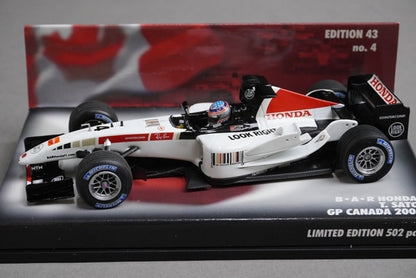 1:43 MINICHAMPS 400050074C BAR Honda Canadian GP 2005 #4 Takuma Sato Promo