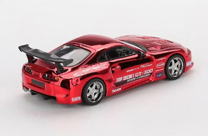 MGT01132-R TSM MINI-GT 1:64 Toyota Supra (A80) GT-300 Top Secret Red Chrome (Right-Hand Drive)