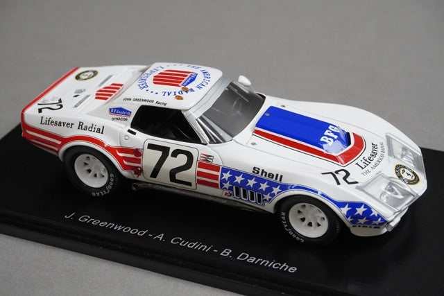 1:43 SPARK S5075 Chevrolet Corvette Le Mans 1972 #72 model car