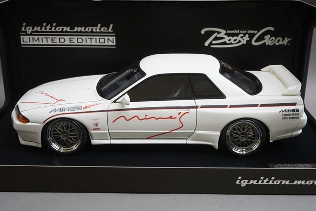 1:18 ignition model IG0672 Boost Gear Custom Nissan Skyline GT-R Mine's White model car