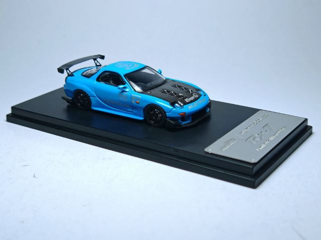 [ Pre-order ] MC640012G MC Model Collect 1:64 Mazda RX-7 (FD3S) Carbon Fiber Hood, Blue